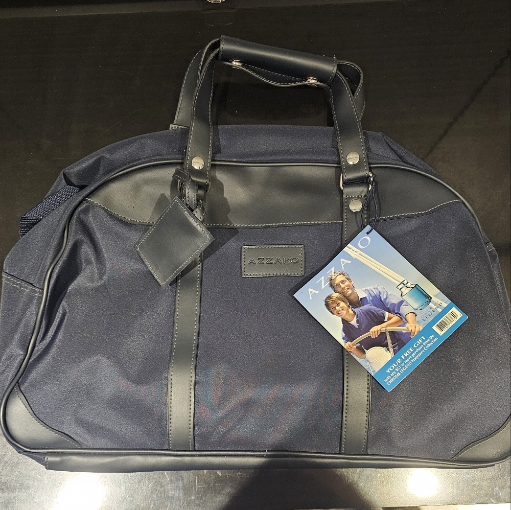 NEW Azzaro Mens Weekender Bag Duffle Cary On Gym Travel Weekend Luggage Bag